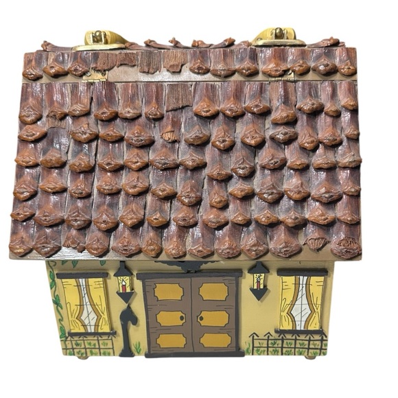 Vintage Custom Wood Cottage House Purse - Picture 5 of 13